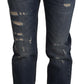 Chic Boyfriend Cut Mid Waist Denim Jeans