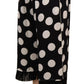 Polka Dot Silk Mid Waist Pants