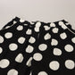 Polka Dot Silk Mid Waist Pants