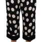 Polka Dot Silk Mid Waist Pants