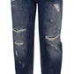 High Waist Skinny Denim Jeans - Chic Blue Washed