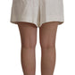 Elegant High Waist White Culotte Shorts