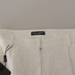 Elegant High Waist White Culotte Shorts