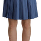 Elegant Pleated A-Line Mini Skirt with Bird Appliques