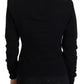 Elegant Black Cashmere Turtleneck Sweater