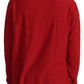 Elegant Red Wool Blend Knit Sweater