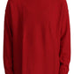 Elegant Red Wool Blend Knit Sweater