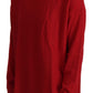 Elegant Red Wool Blend Knit Sweater