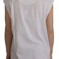 Elegant White Cotton Sleeveless Top