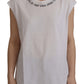 Elegant White Cotton Sleeveless Top