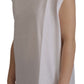 Elegant White Cotton Sleeveless Top