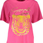 Pink Cotton Women T-Shirt