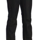 Chic Flared Mid Waist Black Denim