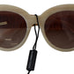 Beige Chic Acetate Women's Sunglasses