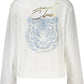 White Cotton Women Sweater