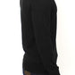 Elegant Black V-Neck Wool Blend Sweater