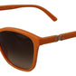 Chic Orange Round Sunglasses for Women