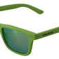 Acid Green Chic Full Rim Sunglasses