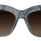 Blue Lace Acetate Rectangle DG4231 Shades Sunglasses