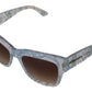 Blue Lace Acetate Rectangle DG4231 Shades Sunglasses