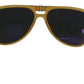 Chic Yellow Aviator Acetate Sunglasses