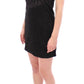 Black Nylon Lace Detail Mini Dress