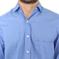 Dapper Blue Cotton Dress Shirt for Men