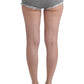 Chic Gray Lace-Trimmed Mini Shorts