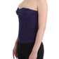 Purple Lace Silk Blend Bustier Corset