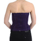 Purple Lace Silk Blend Bustier Corset