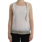 Elegant White Bow-Detailed Sleeveless Top