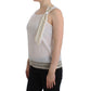 Elegant White Bow-Detailed Sleeveless Top