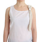 Elegant White Bow-Detailed Sleeveless Top