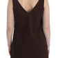 Chic Brown Tunic Cotton Dress Top