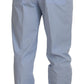 Elegant Slim Fit Chinos In Light Blue