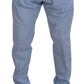 Elegant Slim Fit Chinos In Light Blue