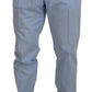 Elegant Slim Fit Chinos In Light Blue