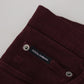 Slim Fit Bordeaux Jeans - Italian Luxury