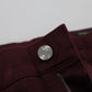 Slim Fit Bordeaux Jeans - Italian Luxury