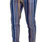 Sleek Striped Slim Fit Chinos