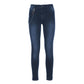 Chic Lightly Washed Blue Slim-Fit Jeans with Chain Detail