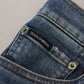 Elegant Slim Fit Italian Denim Jeans