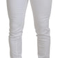 Elegant Slim Fit White Skinny Jeans