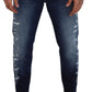 Elegant Blue Wash Regular Fit Jeans