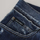 Elegant Blue Wash Regular Fit Jeans