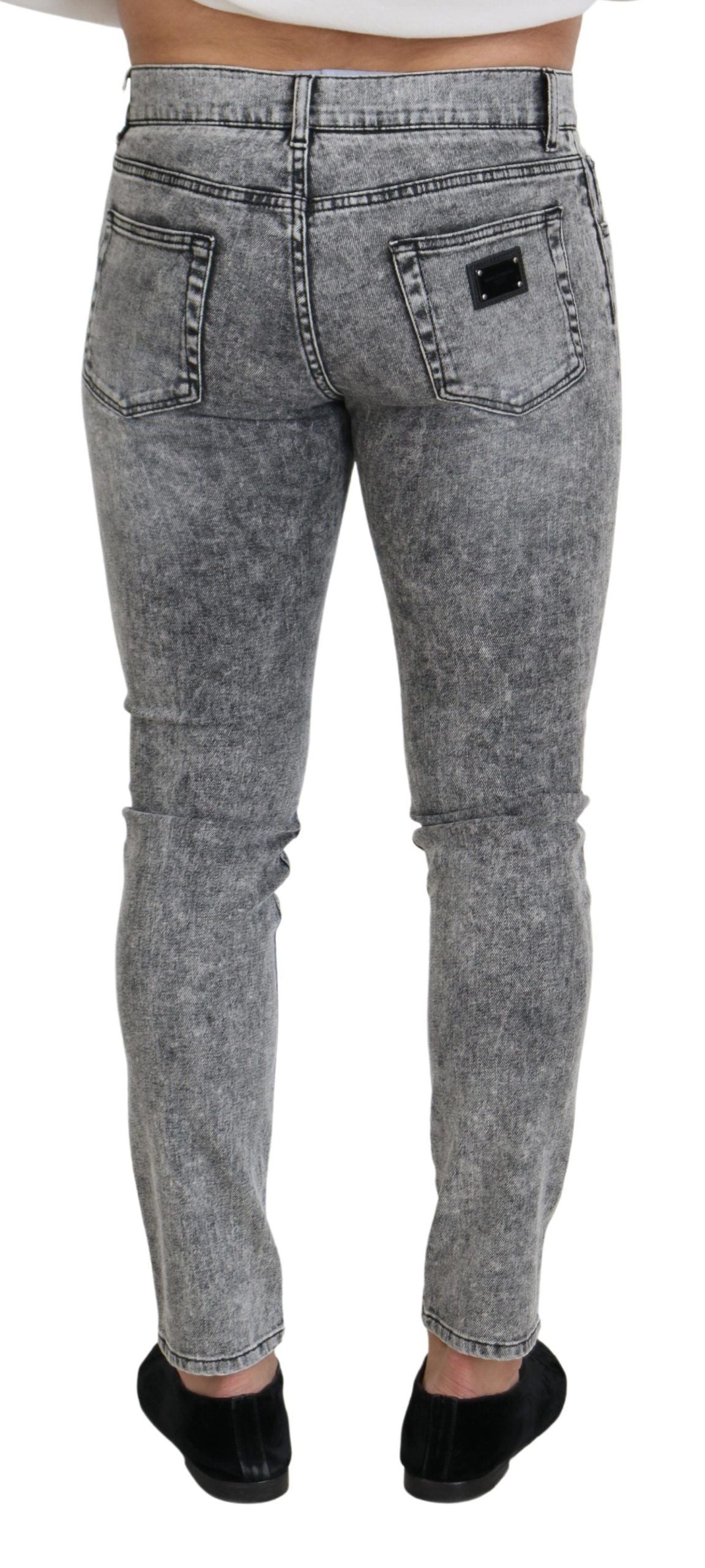 Chic Slim Fit Gray Denim