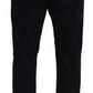 Elegant Black Loose Fit Italian Jeans