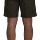 Elegant Green Cotton Chino Shorts