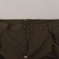 Elegant Green Cotton Chino Shorts