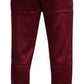 Silk Lounge Pants in Bordeaux